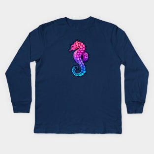 Vibrant Seahorse Kids Long Sleeve T-Shirt